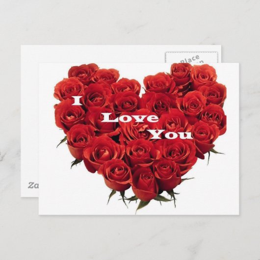 Rose der Liebe. Postkarte (Vorne/Hinten)