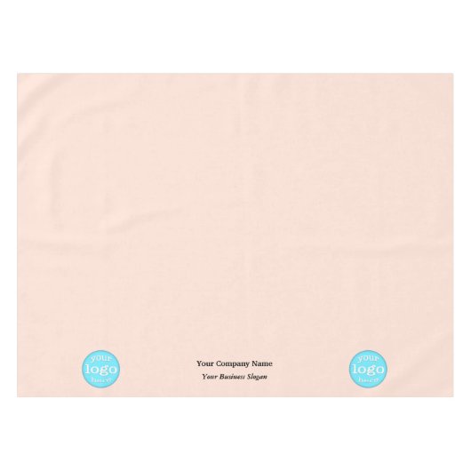 Rose der Logo-Messe "Custom Business Company Name" Tischdecke (Vorderseite (Horizontal))