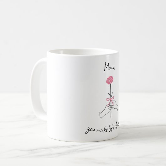Rose der Mutter Tasse (Vorderseite Links)