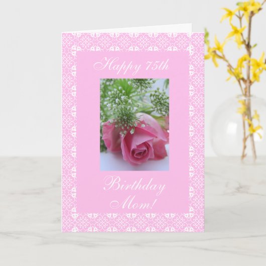 Rose der Mutter zum 75. Karte (Gelbe Blume)