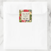 Rose der Muttergartennelen - Rede Quadratischer Aufkleber (Tasche)