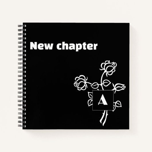 Rose der Retirement-Monogramm-Aquarellfarben Schwa Notizblock (Vorderseite)