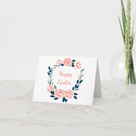 Rose der rosa Aquarell Karte (Vorderseite)