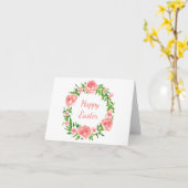 Rose der rosa Aquarell Karte (Gelbe Blume)