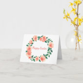 Rose der rosa Aquarell Karte (Gelbe Blume)