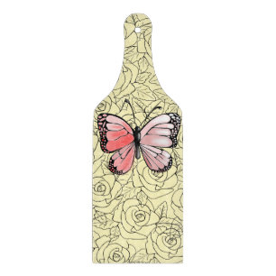 Rose der Schmetterlingsplatte - Sonderfarben Schneidebrett