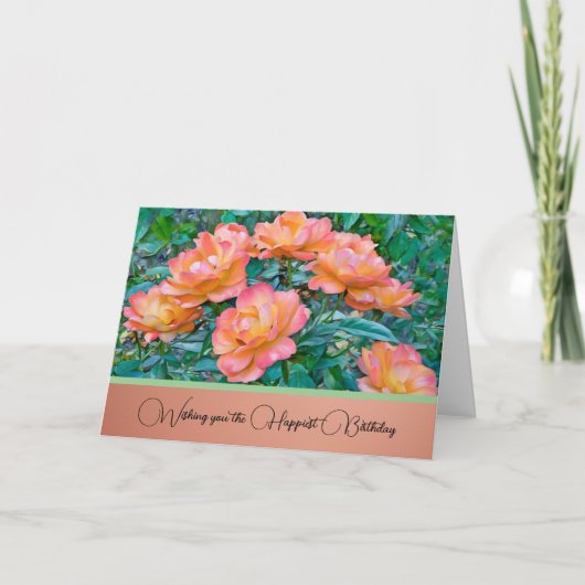 Rose der Schönheit - Geburtskarte Karte (Vorderseite)