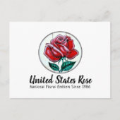 Rose der Staaten Postkarte (Vorderseite)