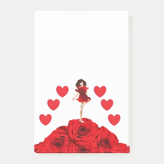 Rose Der Tänzer Post-it Klebezettel (Vorderseite)