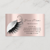 Rose der Terminkarte Makeup Artist Lashes grau (Rückseite)