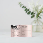 Rose der Terminkarte Makeup Artist Lashes grau (Stehend Vorderseite)