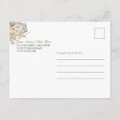 Rose der tropischen Korallen Einladungspostkarte (Rückseite)