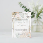 Rose der tropischen Korallen Einladungspostkarte (Stehend Vorderseite)