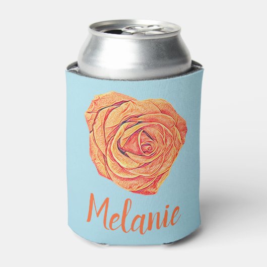 Rose der tropischen Mandarine Dosenkühler (Kanne Vorderseite)