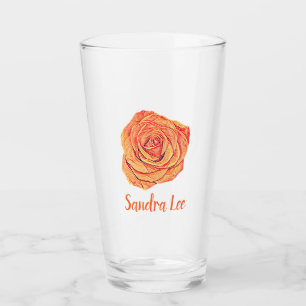 Rose der tropischen Mandarine Glas
