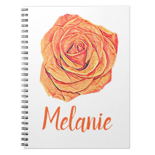 Rose der tropischen Mandarine Notizblock