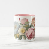 Rose der Vintagen rosa Blume Tasse (Mittel)