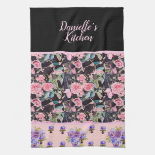 Rose der Vintagen Rose in Rosa Wasserfarbe individ Geschirrtuch