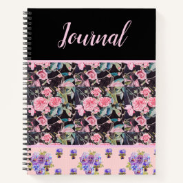 Rose der Vintagen Rose in Rosa Wasserfarbe individ Notizblock