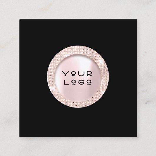 Rose der Visitenkarte Eyelashes Logo Schwarz-weiß Telefonnummerkarte (Vorderseite)