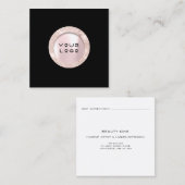 Rose der Visitenkarte Eyelashes Logo Schwarz-weiß Telefonnummerkarte (Vorne/Hinten)