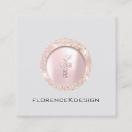 Rose der Visitenkarte Eyelashes Logo Telefonnummerkarte