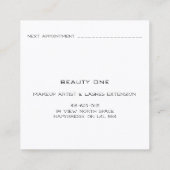 Rose der Visitenkarte Weißes Logo Telefonnummerkarte (Rückseite)