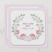 Rose der Vow-Renewal-Zeremonie Einladung (Vorne/Hinten)