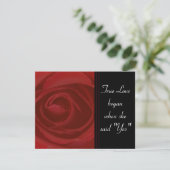 Rose der wahren Liebe Einladung (Stehend Vorderseite)