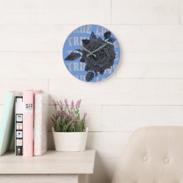 Rose der wahren Liebe Romantische Valentinstag Große Wanduhr