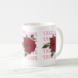 Rose der wahren Liebe Romantischer Valentinstag Kaffeetasse