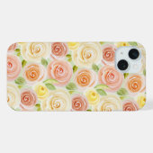 Rose der Wasserfarbe Gemustert iPhone Hülle (Rückseite (Horizontal))