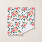 Rose der Wasserfarben Badhandtuch Set (Waschlappen)