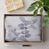 Rose der Wasserfarben Navy & Taupe Seidenpapier (Geschenk)