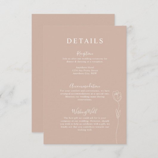 Rose der Weiche Begleitkarte (Vorne/Hinten)