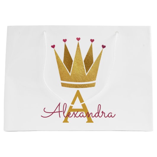 Rose der weißen Prinzessin Große Geschenktüte (Vorderseite)