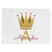 Rose der weißen Prinzessin Große Geschenktüte (Rückseite)