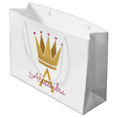 Rose der weißen Prinzessin Große Geschenktüte (Rückseite Schrägansicht)