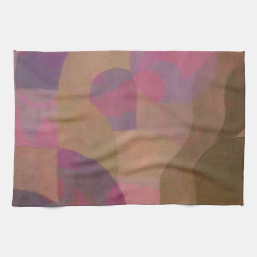 Rose der Wüste - Warme Abstrakte Geometrie Geschirrtuch (Horizontal)