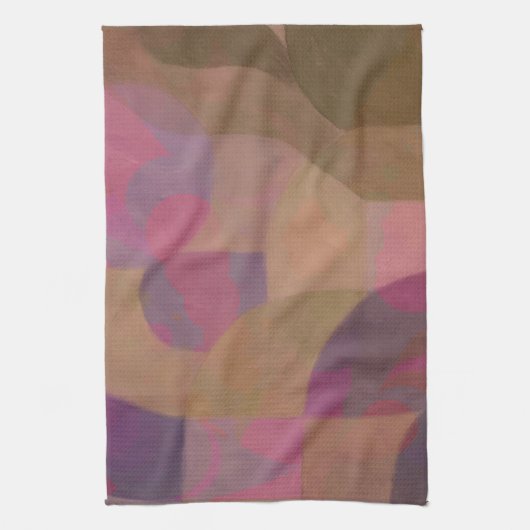 Rose der Wüste - Warme Abstrakte Geometrie Geschirrtuch (Vertikal)