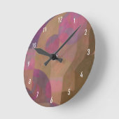 Rose der Wüste - Warme Abstrakte Geometrie Runde Wanduhr (Winkel)