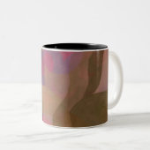 Rose der Wüste - Warme Abstrakte Geometrie Zweifarbige Tasse (VorderseiteRechts)