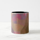 Rose der Wüste - Warme Abstrakte Geometrie Zweifarbige Tasse (Mittel)