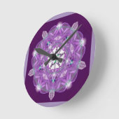Rose der Zitadelle Runde Wanduhr (Winkel)