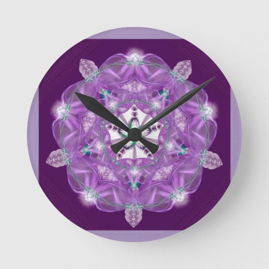 Rose der Zitadelle Runde Wanduhr (Vorderseite)