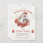 Rose Derby Brautparty Einladung (Vorderseite)