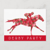 Rose Derby Race Party Postkarte (Vorderseite)
