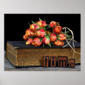 Rose des alten Buches Poster (Vorne)