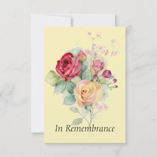 Rose des benutzerdefinierten Gedächtnisses Garden Einladung (Vorderseite)