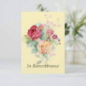 Rose des benutzerdefinierten Gedächtnisses Garden Einladung (Stehend Vorderseite)